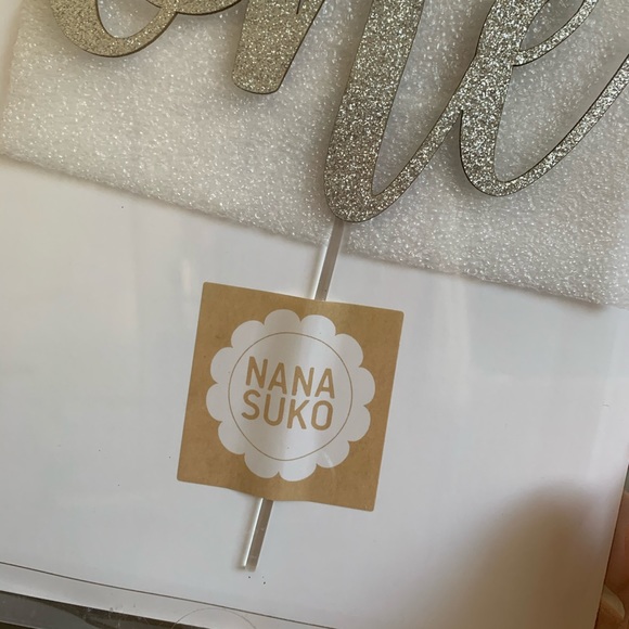 First birthday “one” sliver glitter cake topper - Picture 7 of 7